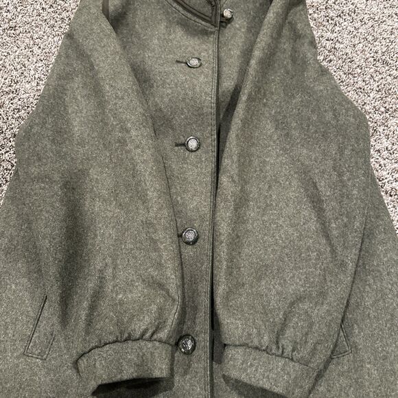 Green Long WOOL Winter JACKET German Hunting Western BAVARIA LODEN JUHASZ - Picture 6 of 11